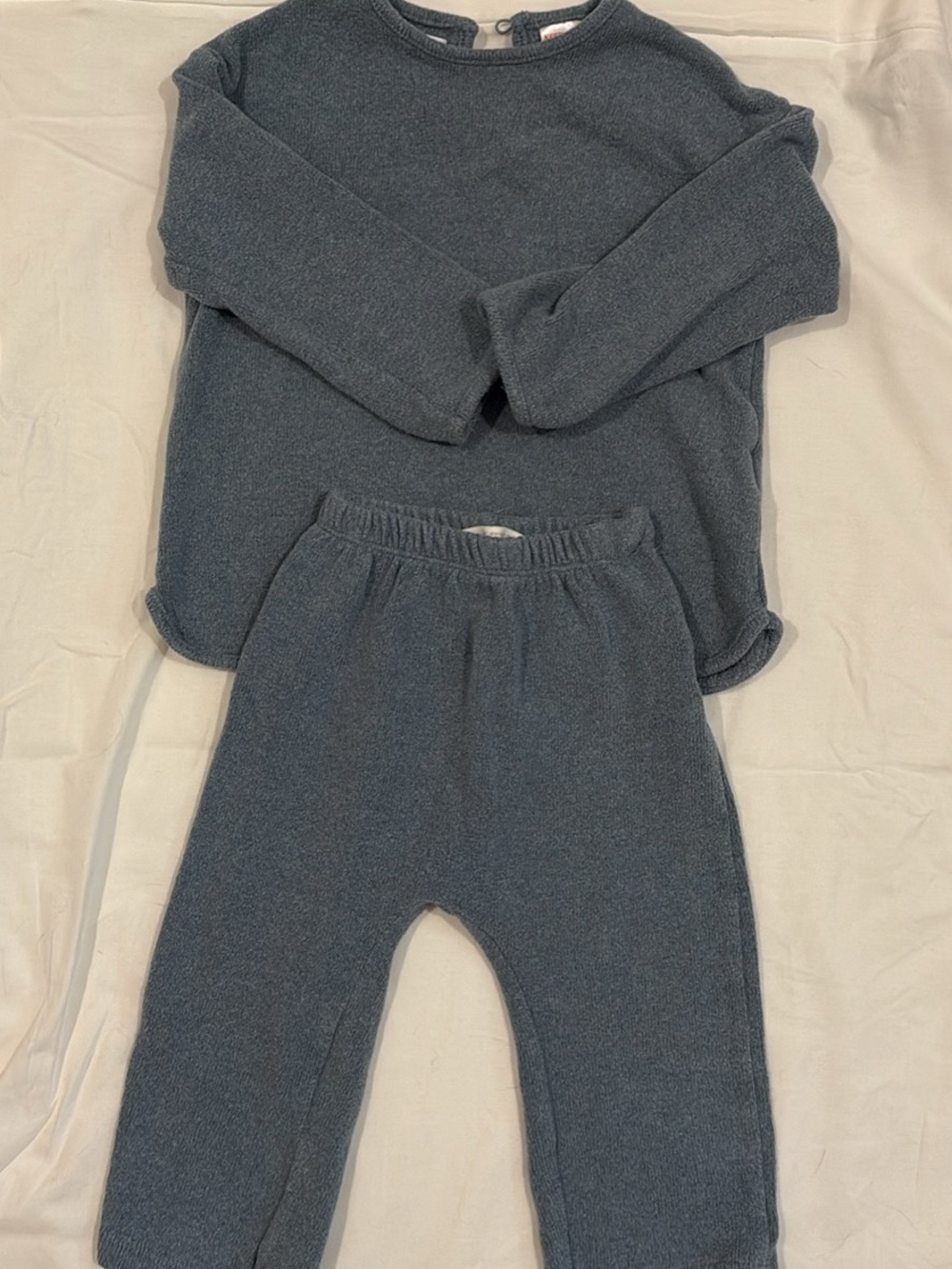 Zara Kids Two-Piece Knit Set in Heather Gray
